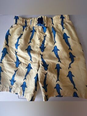 RUGGED BUTTS BOYS ANIMAL SWIM TRUNKS (Dolphins) UPF 50+ SUN PROTECTION SIZE 10